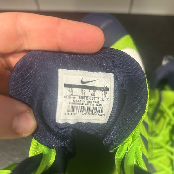 Nike Alpha Menace Pro Seattle Seahawks Football Cleats Mens Size 12 - Picture 8 of 8